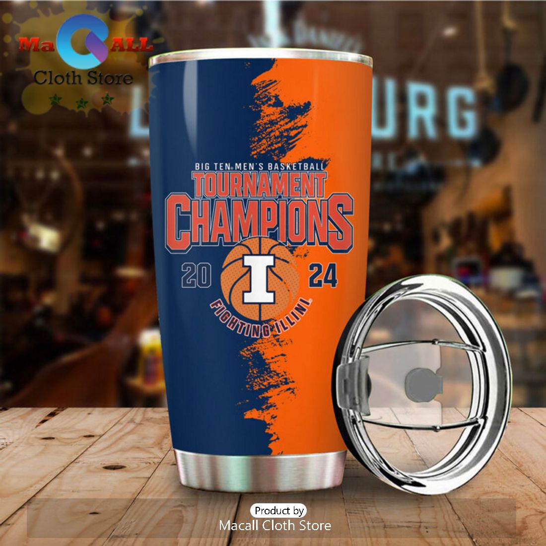 Illinois Fighting Illini Basketball Tournament Champions Tumbler