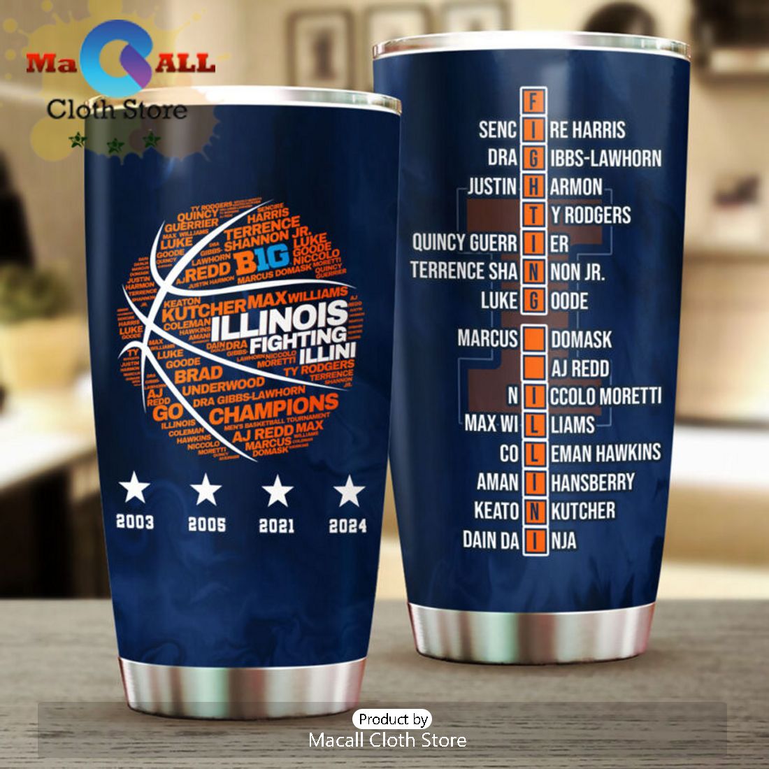 Limited Illinois Fighting Illini Men’s Basketball Tumbler Cup