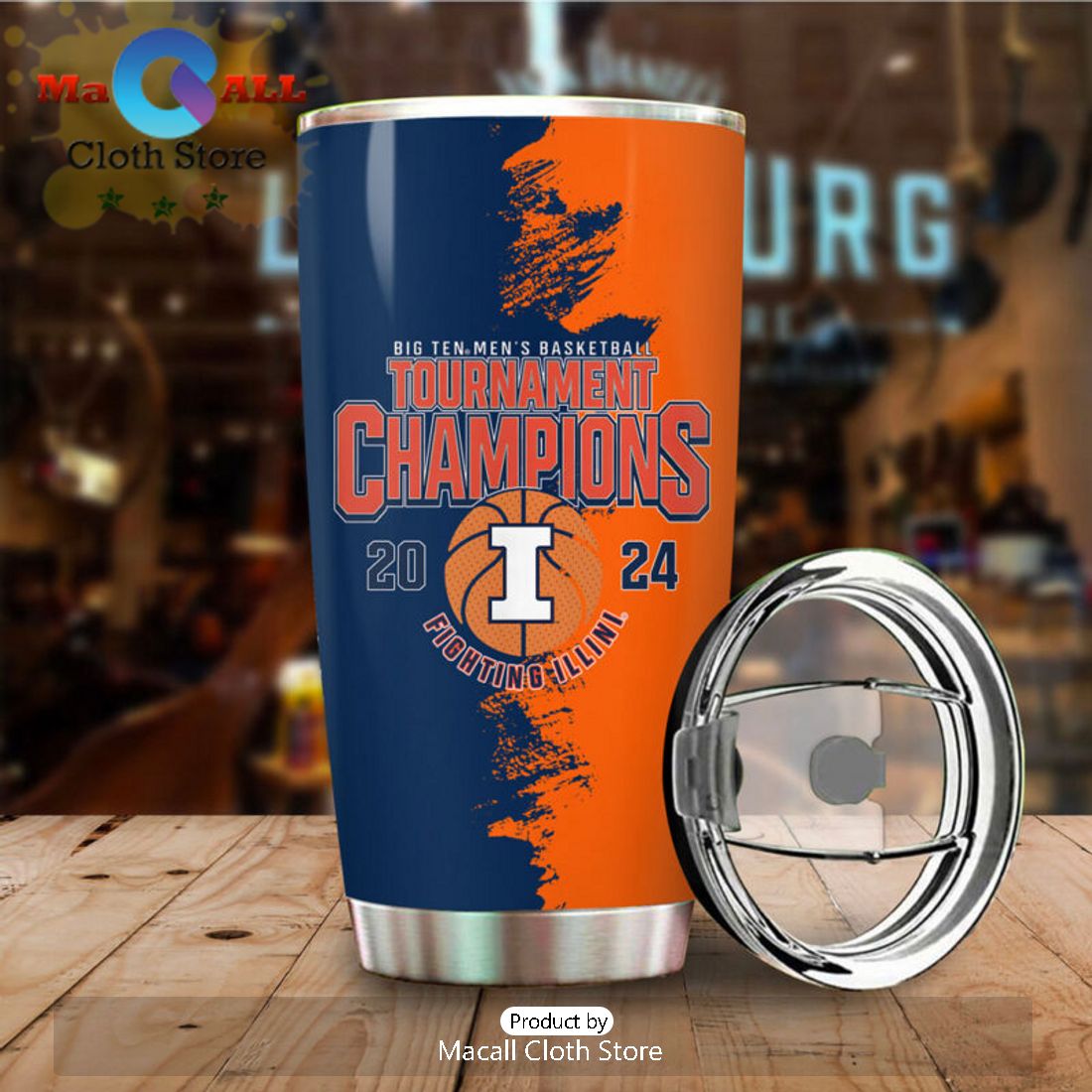Tournament Champions Illinois Fighting Illini Men’s Basketball Tumbler