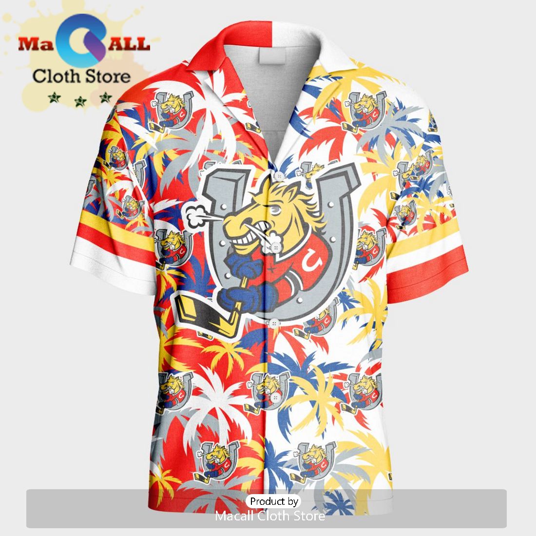 Custom Barrie Colts Hawaiian Shirt And Short Pant Using Mix Home Away Jersey