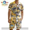 Custom Moose Jaw Warriors Hawaiian Shirt And Short Pant Using Mix Home Away Jersey