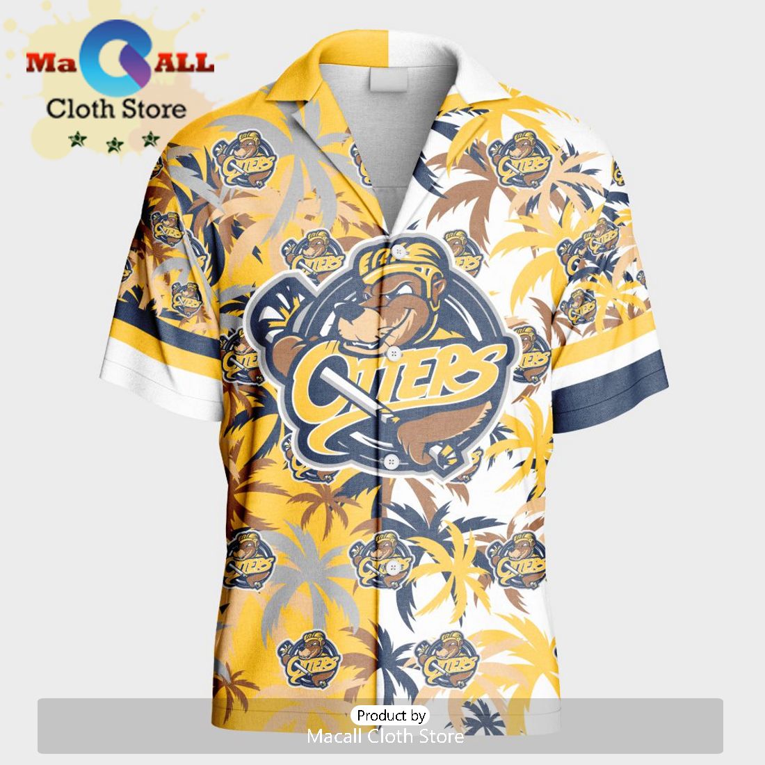 Custom Erie Otters Hawaiian Shirt And Short Pant Using Mix Home Away Jersey