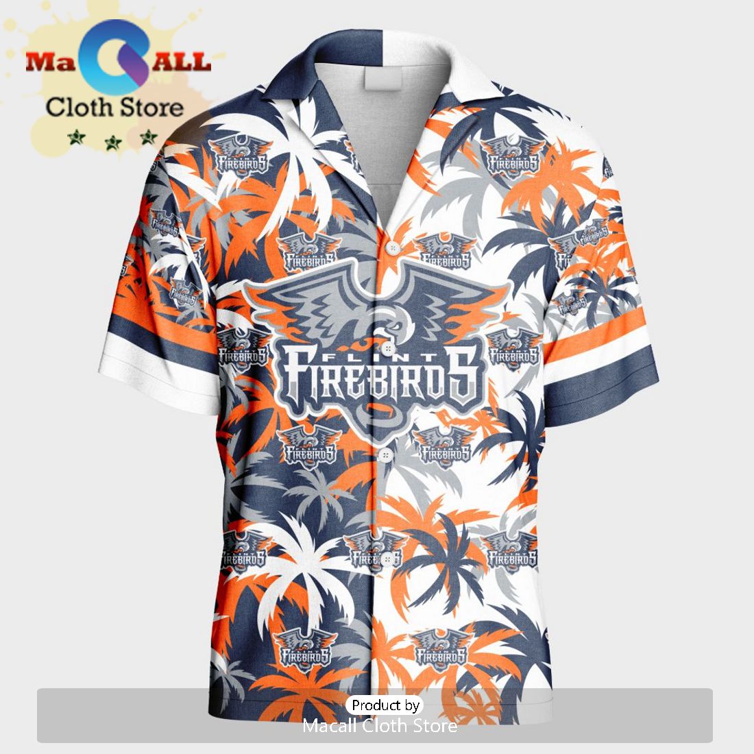 Custom Flint Firebirds Hawaiian Shirt And Short Pant Using Mix Home Away Jersey