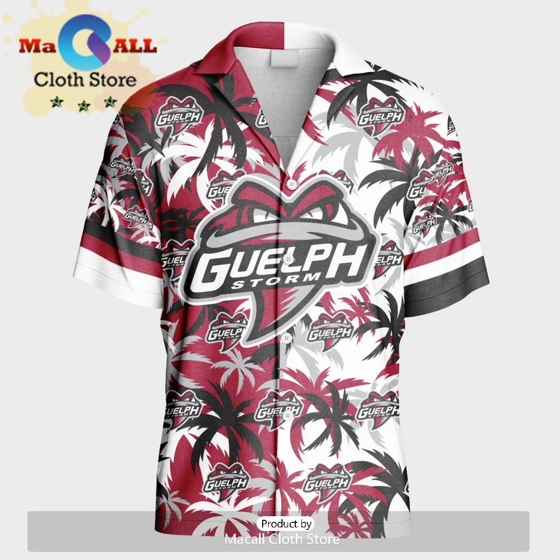 Custom Guelph Storm Hawaiian Shirt And Short Pant Using Mix Home Away Jersey