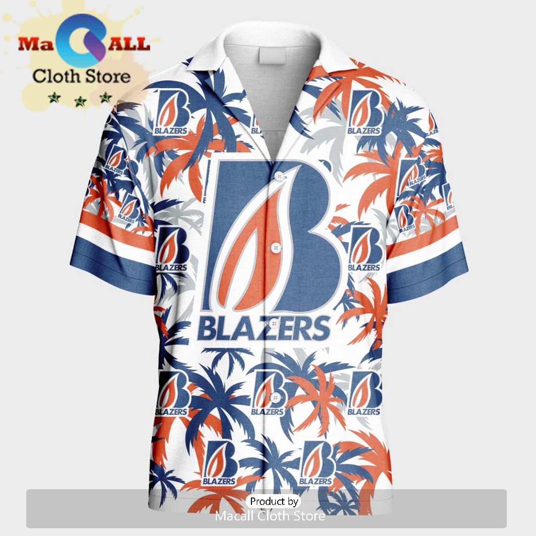 Custom Kamloops Blazers Hawaiian Shirt And Short Pant Using Away Jersey