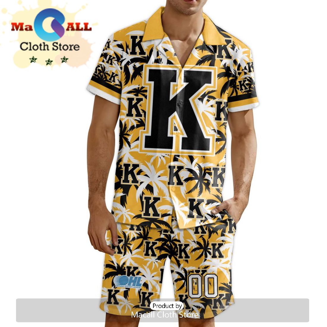 Custom Kingston Frontenacs Hawaiian Shirt And Short Pant Using Home Jersey