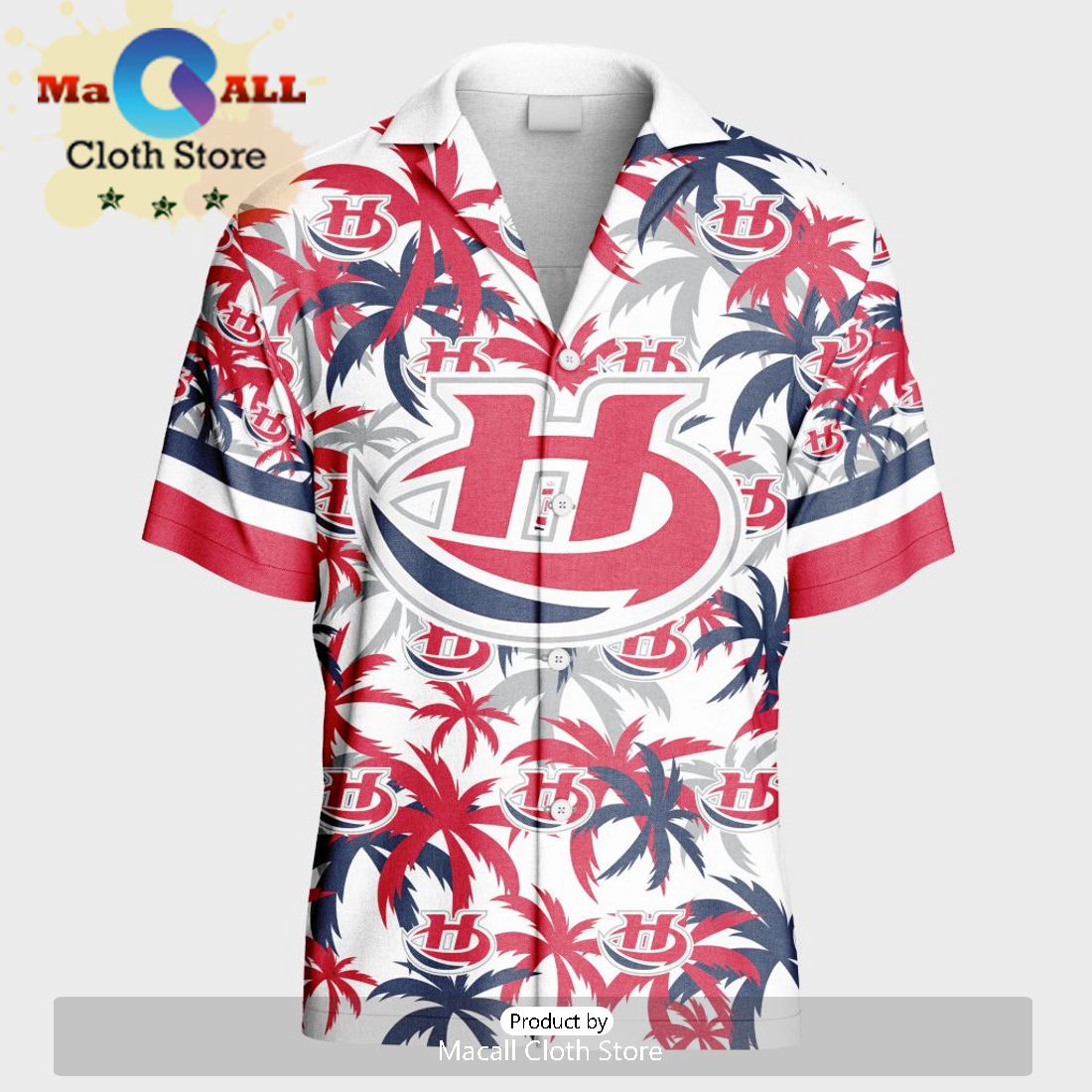 Custom Lethbridge Hurricanes Hawaiian Shirt And Short Pant Using Away Jersey