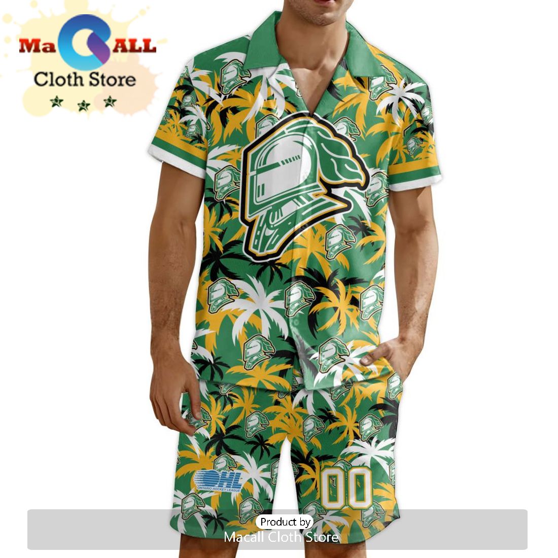 Custom London Knights Hawaiian Shirt And Short Pant Using Home Jersey