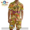Custom North Bay Battalion Hawaiian Shirt And Short Pant Using Mix Home Away Jersey