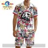 Custom Moose Jaw Warriors Hawaiian Shirt And Short Pant Using Home Jersey
