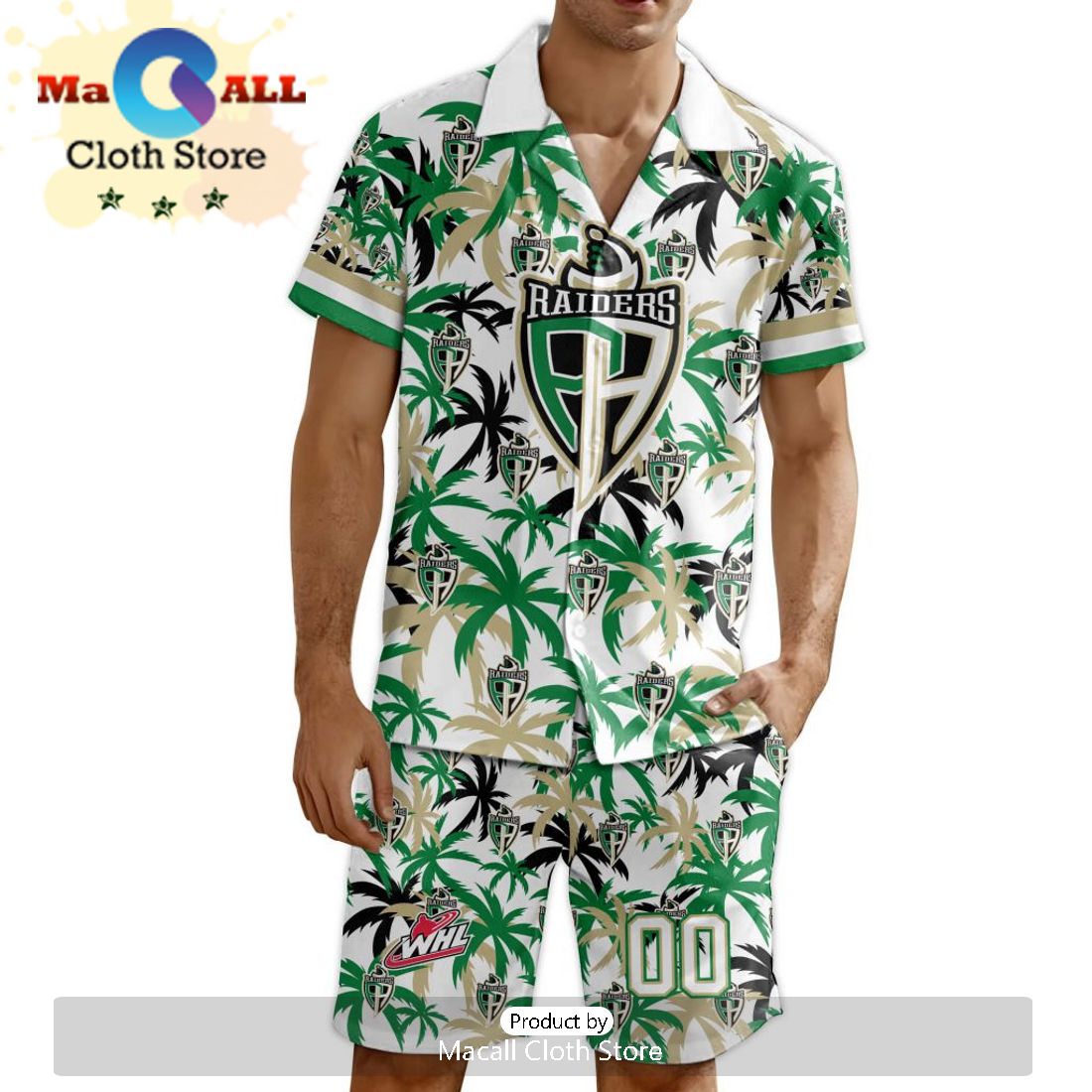 Custom Prince Albert Raiders Hawaiian Shirt And Short Pant Using Away Jersey