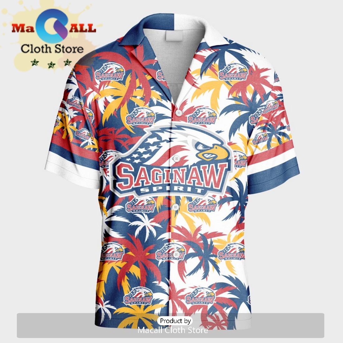 Custom Saginaw Spirit Hawaiian Shirt And Short Pant Using Mix Home Away Jersey