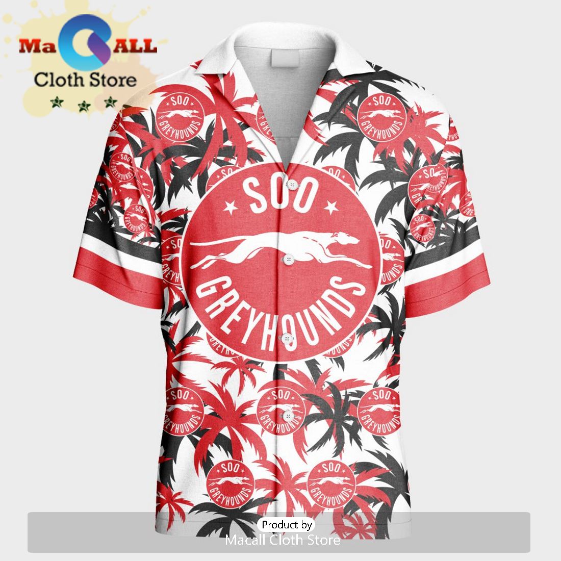 Custom Sault Ste. Marie Greyhounds Hawaiian Shirt And Short Pant Using Away Jersey
