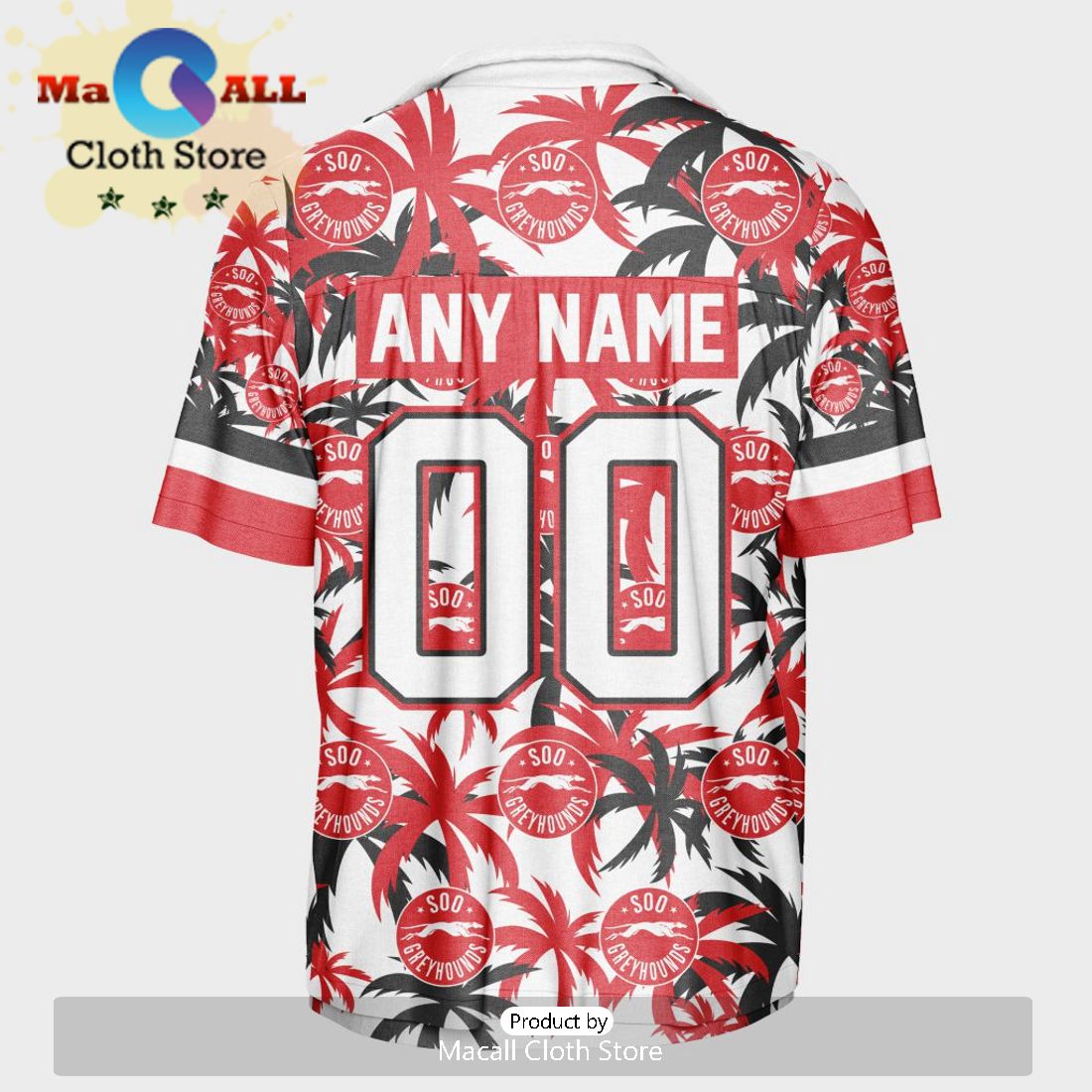 Custom Sault Ste. Marie Greyhounds Hawaiian Shirt And Short Pant Using Away Jersey