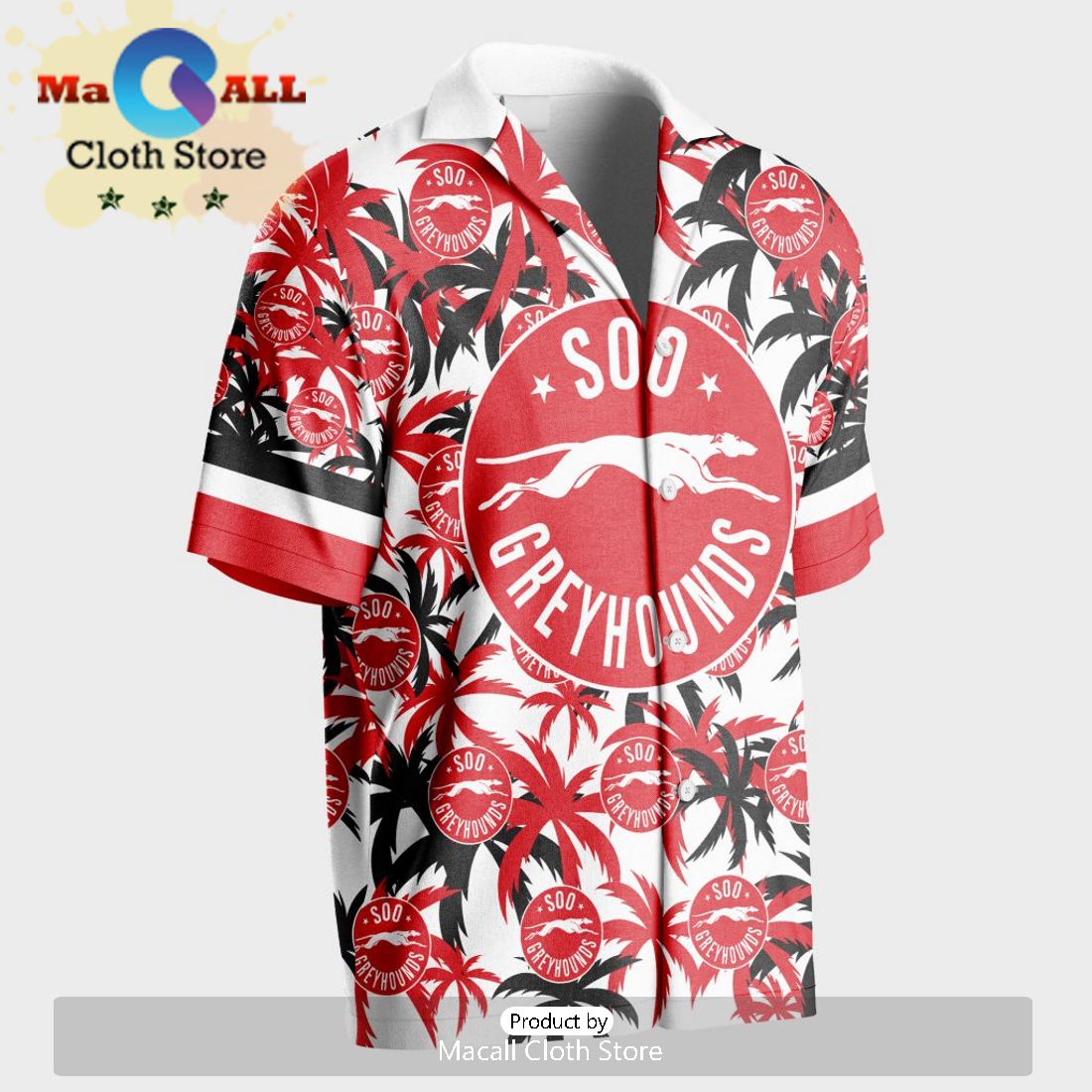 Custom Sault Ste. Marie Greyhounds Hawaiian Shirt And Short Pant Using Away Jersey