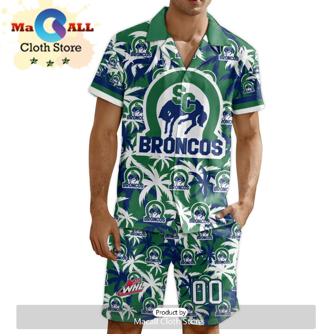 Custom Swift Current Broncos Hawaiian Shirt And Short Pant Using Home Jersey Custom Swift Current Broncos Hawaiian Shirt And Short Pant Using Home Jersey