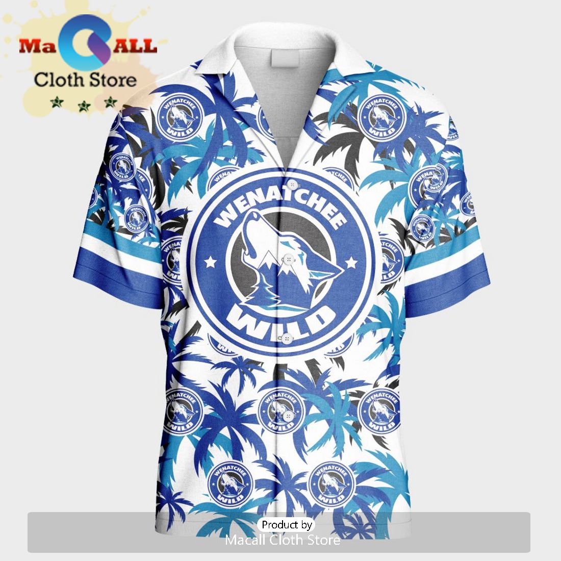 Custom Wenatchee Wild Hawaiian Shirt And Short Pant Using Away Jersey