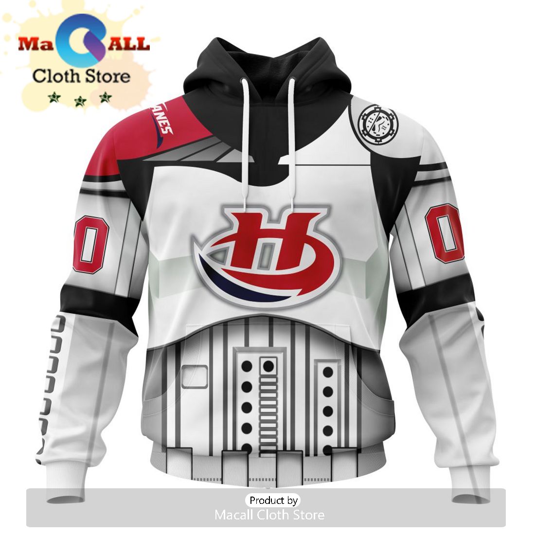 Custom Lethbridge Hurricanes Specialized Stormtrooper Design Kits Version Hoodie