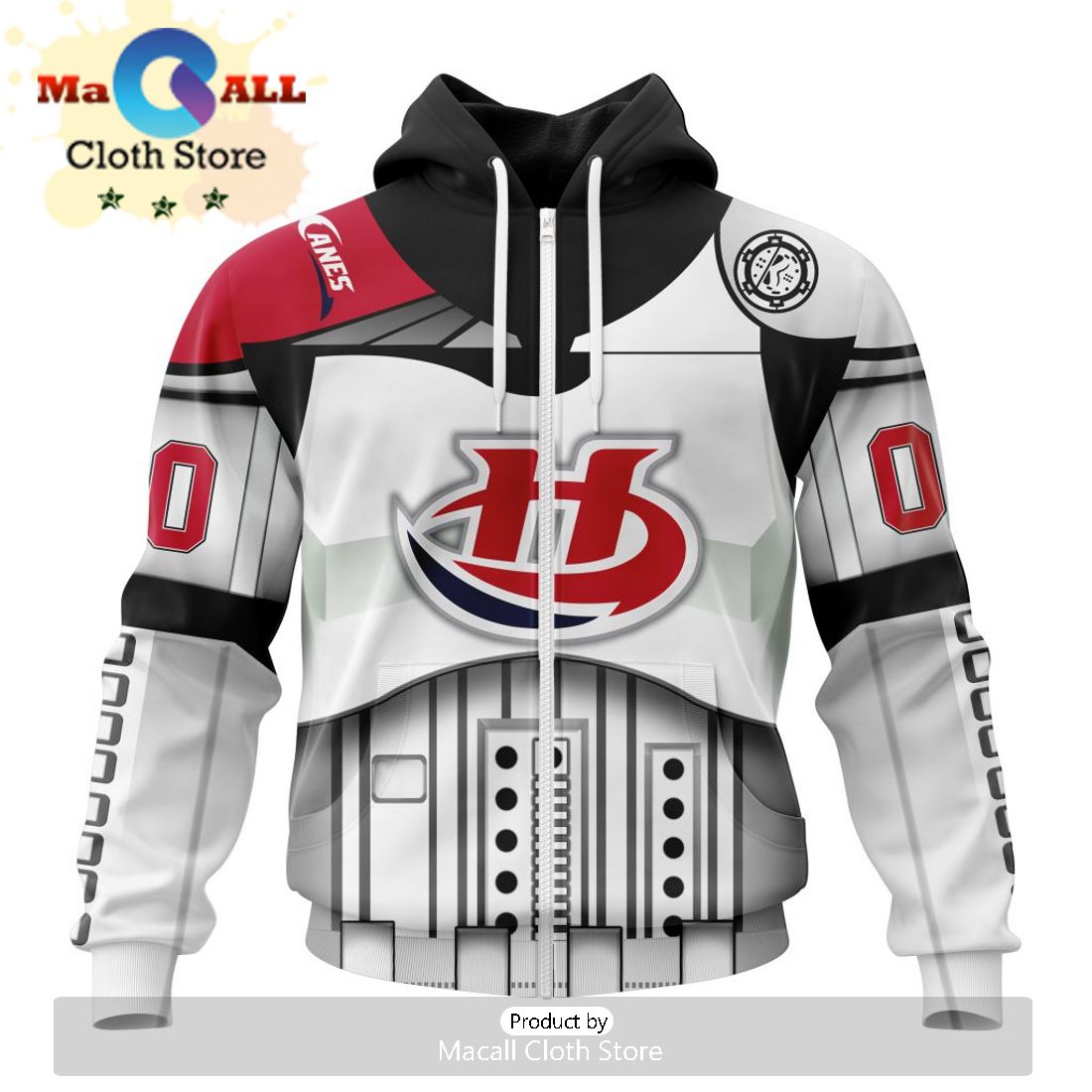 Custom Lethbridge Hurricanes Specialized Stormtrooper Design Kits Version Hoodie