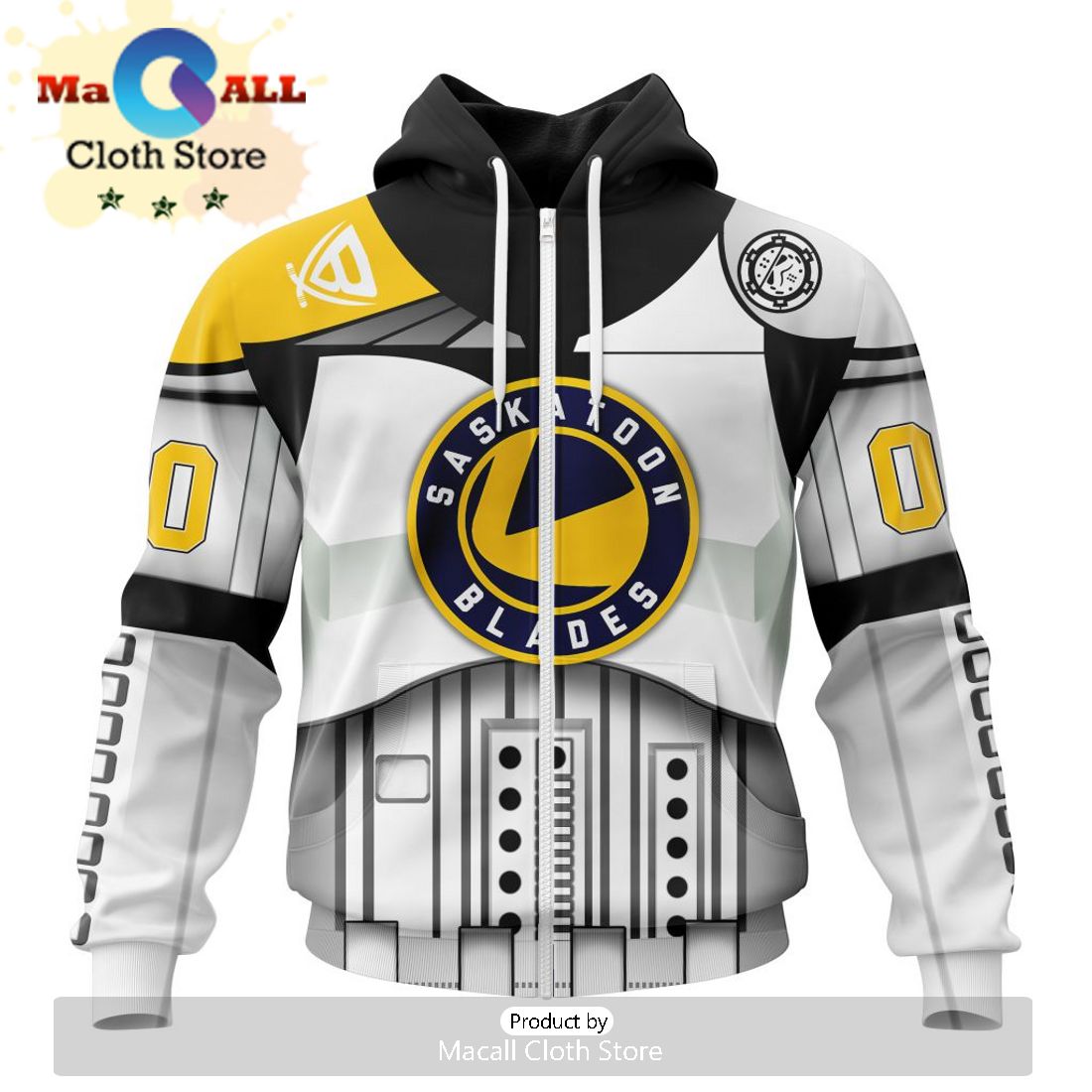 Custom Saskatoon Blades Specialized Stormtrooper Design Kits Version Hoodie