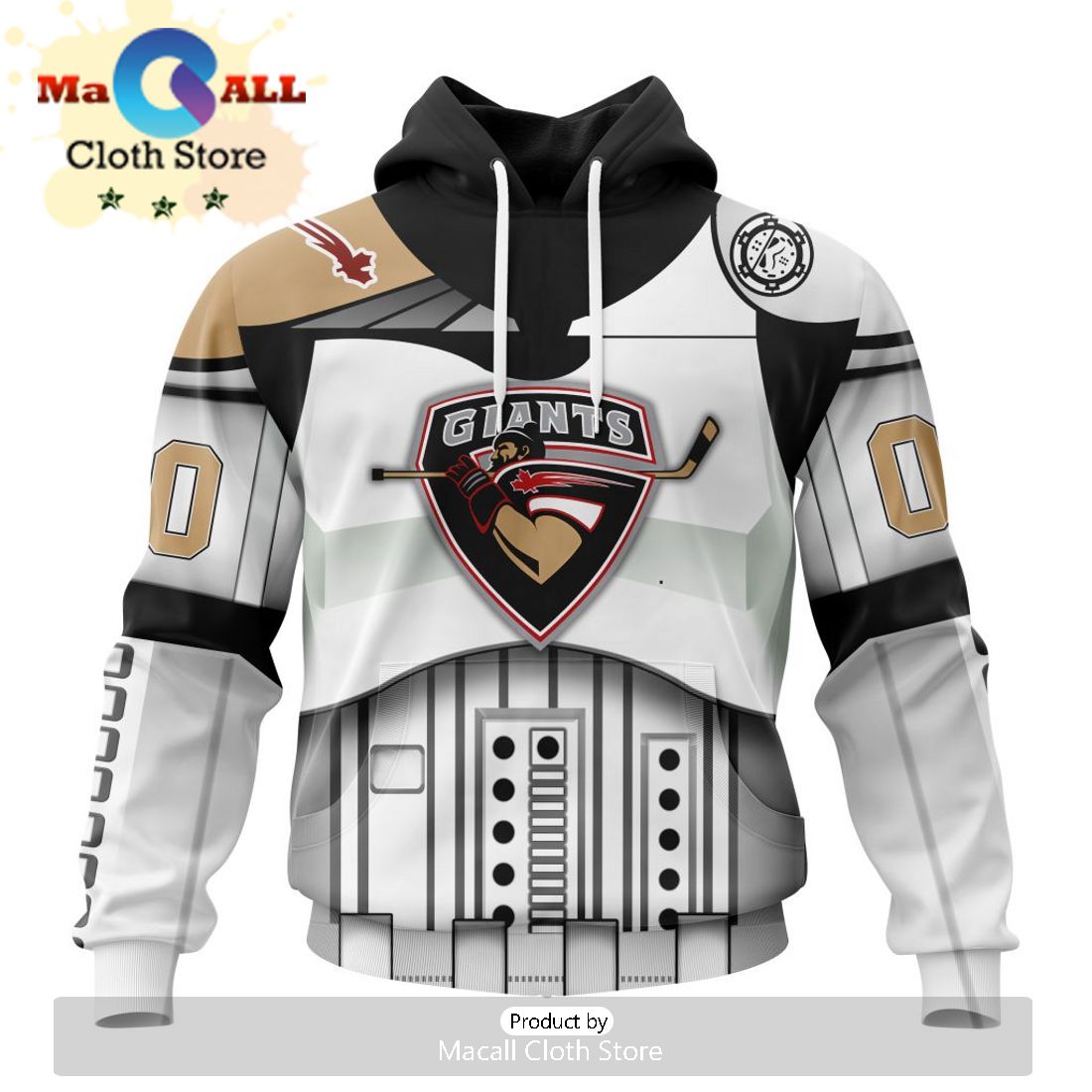 Custom Vancouver Giants Specialized Stormtrooper Design Kits Version Hoodie