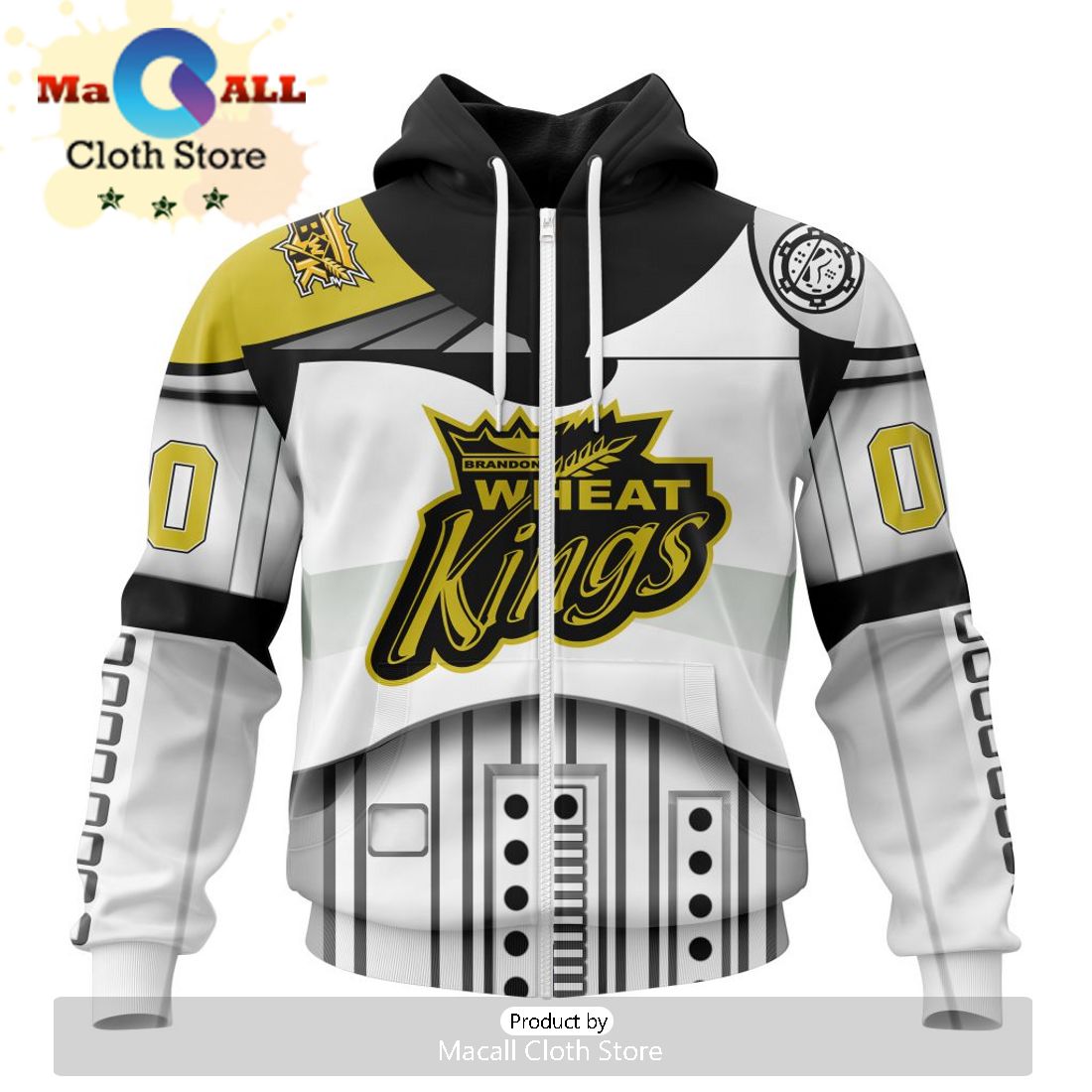 Custom Brandon Wheat Kings Specialized Stormtrooper Design Kits Version Hoodie