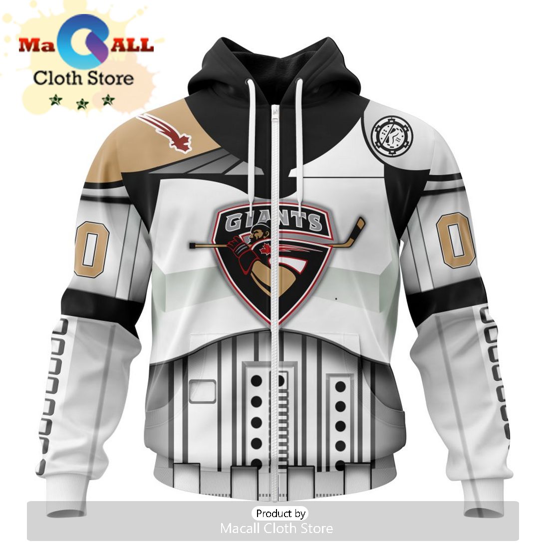 Custom Vancouver Giants Specialized Stormtrooper Design Kits Version Hoodie