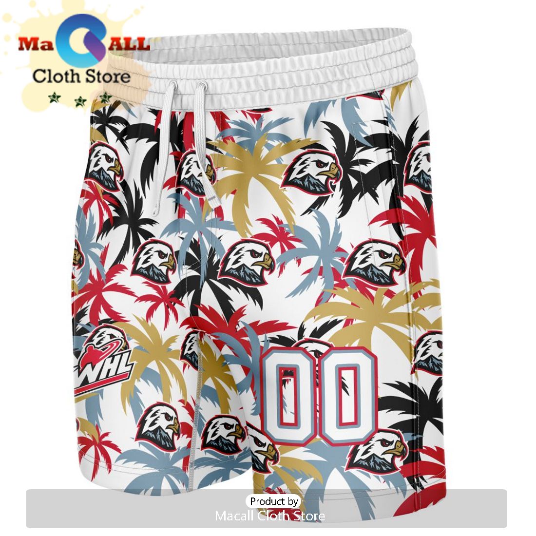 Custom Portland Winterhawks Hawaiian Shirt And Short Pant Using Away Jersey Custom Portland Winterhawks Hawaiian Shirt And Short Pant Using Away Jersey