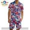 Custom Saginaw Spirit Hawaiian Shirt And Short Pant Using Away Jersey