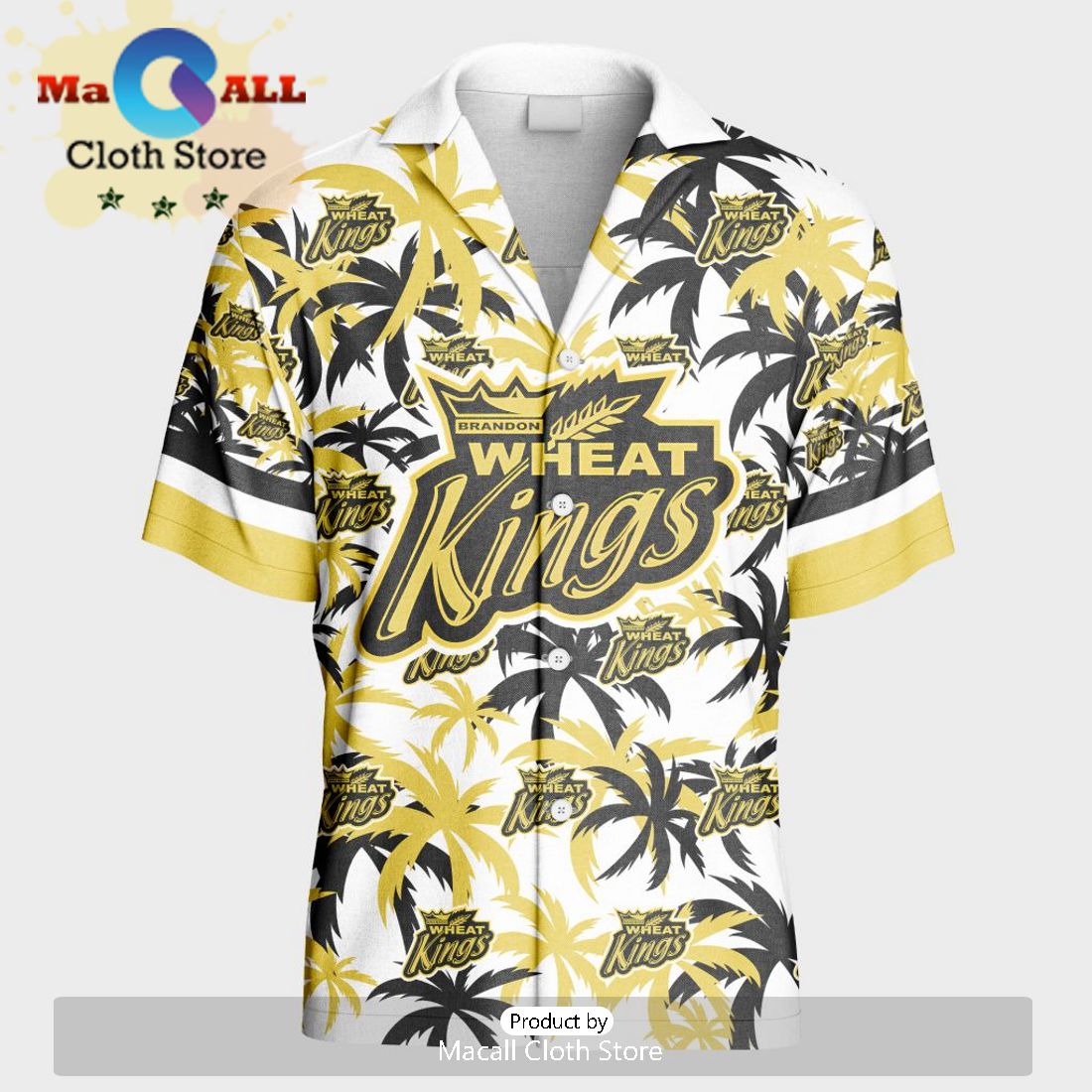 Custom Brandon Wheat Kings Hawaiian Shirt And Short Pant Using Away Jersey