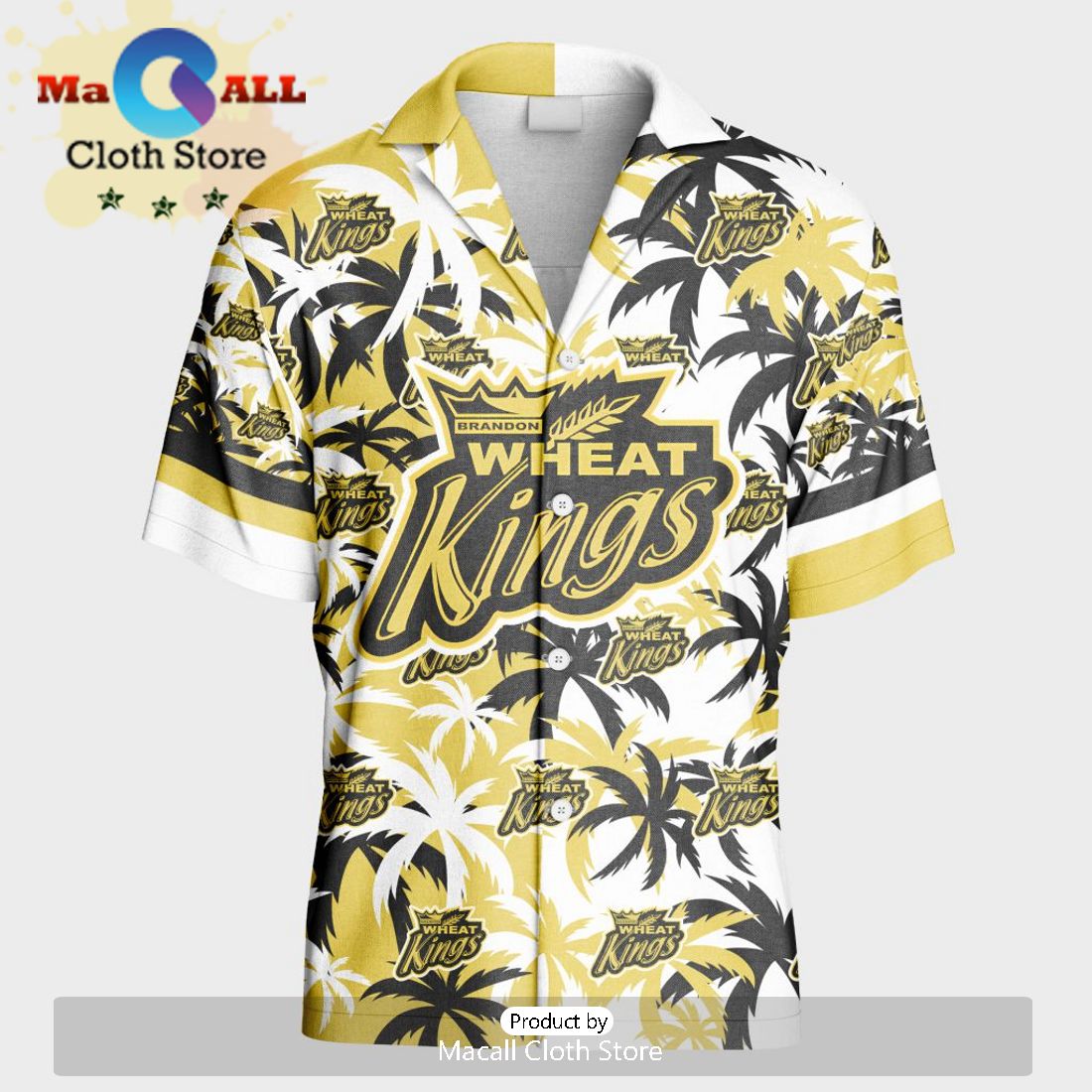 Custom Brandon Wheat Kings Hawaiian Shirt And Short Pant Using Mix Home Away Jersey