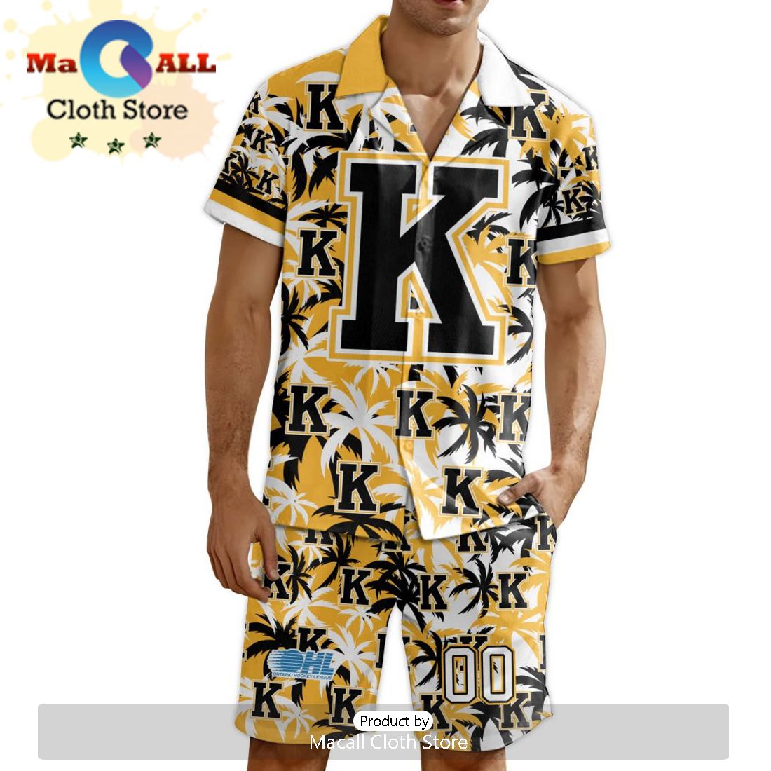 Custom Kingston Frontenacs Hawaiian Shirt And Short Pant Using Mix Home Away Jersey
