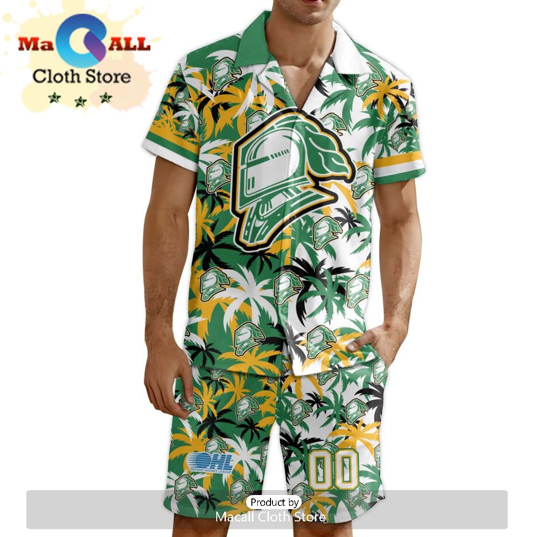 Custom London Knights Hawaiian Shirt And Short Pant Using Mix Home Away Jersey