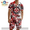 Custom Mississauga Steelheads Hawaiian Shirt And Short Pant Using Away Jersey