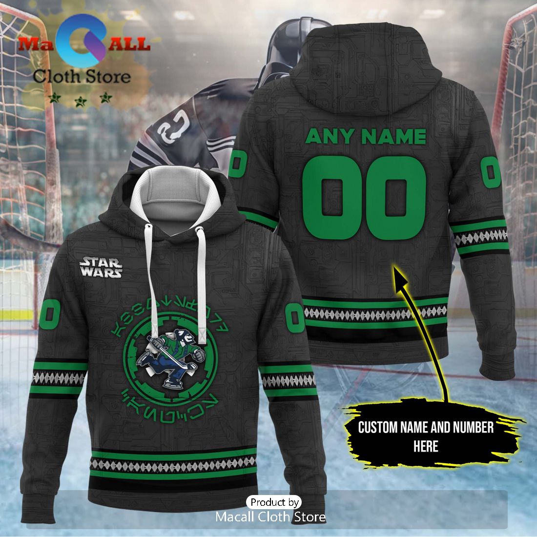 Personalized AHL Abbotsford Canucks Men’s and Women Black Hoodie