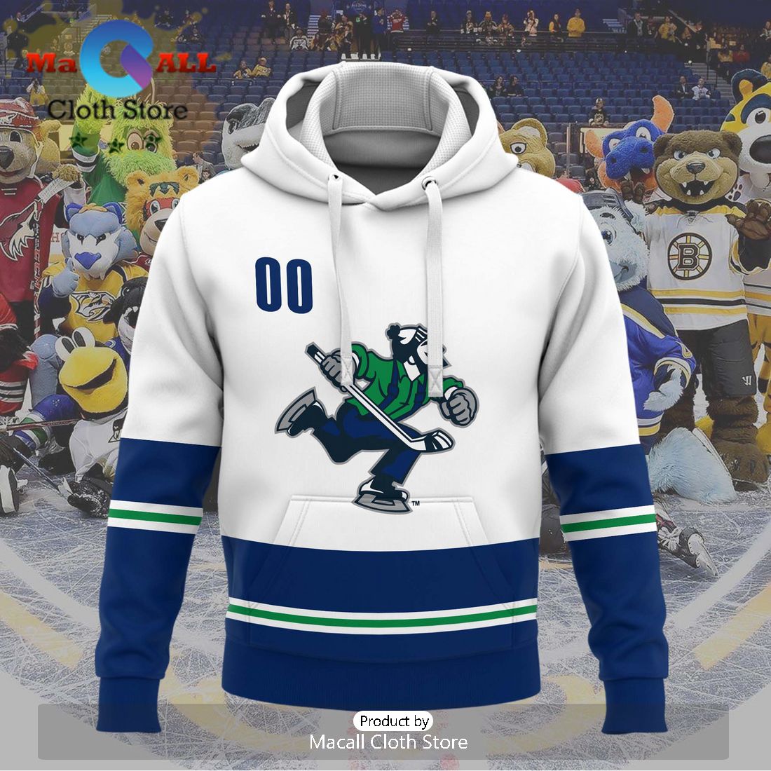 Personalized AHL Abbotsford Canucks Men’s and Women White Hoodie