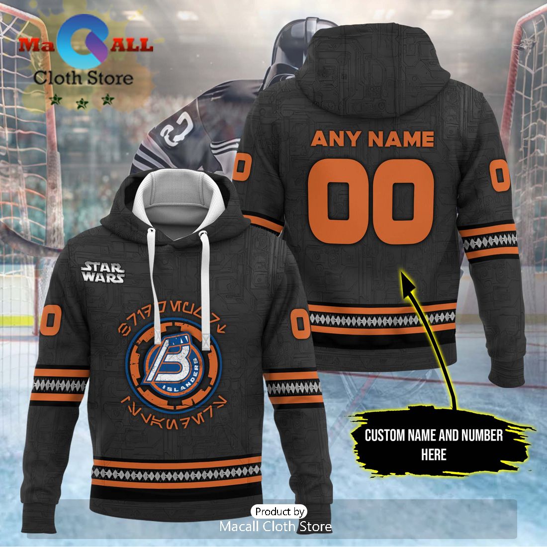 Personalized AHL Bridgeport Islanders Men’s and Women Black Hoodie