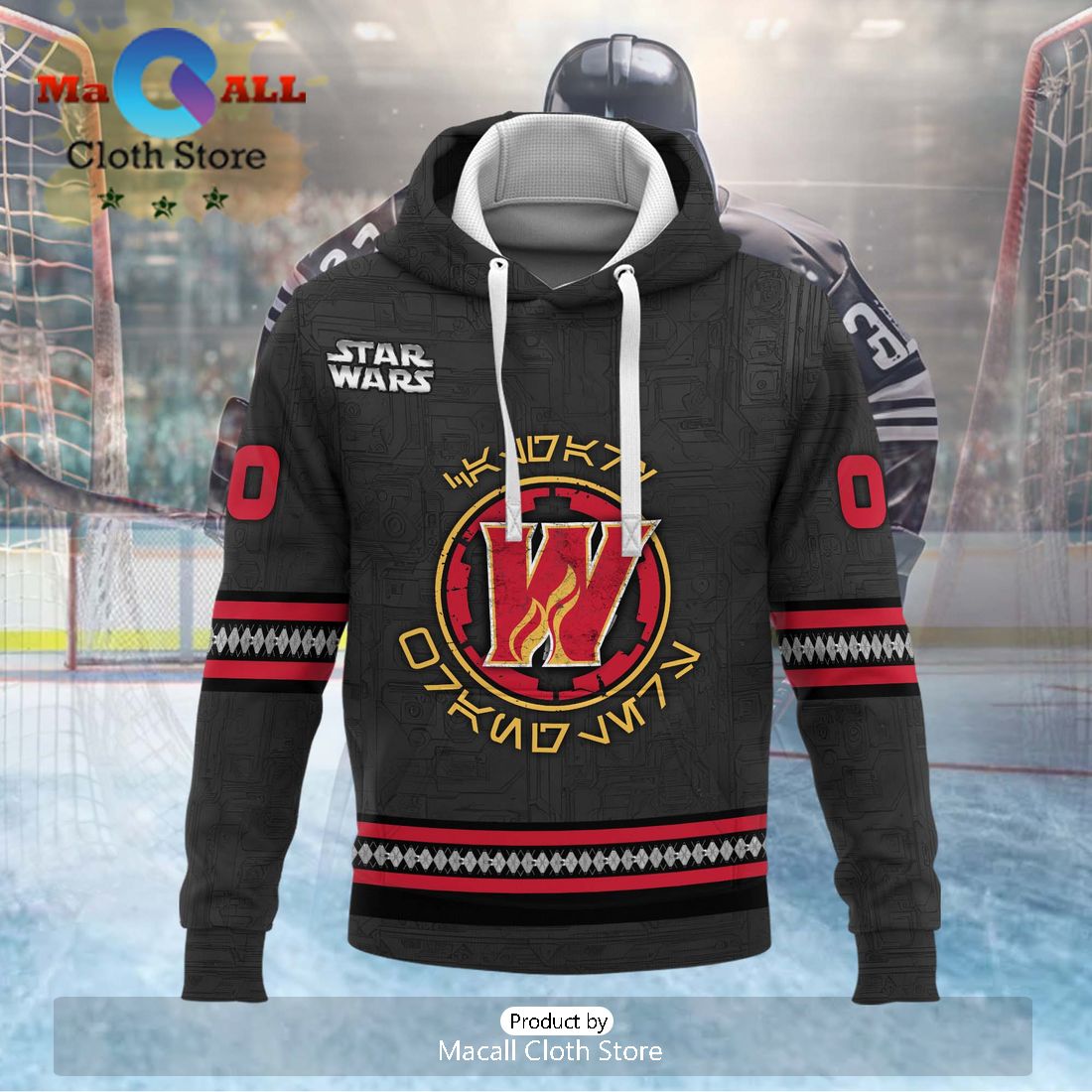 Personalized AHL Calgary Wranglers Men’s and Women Black Hoodie