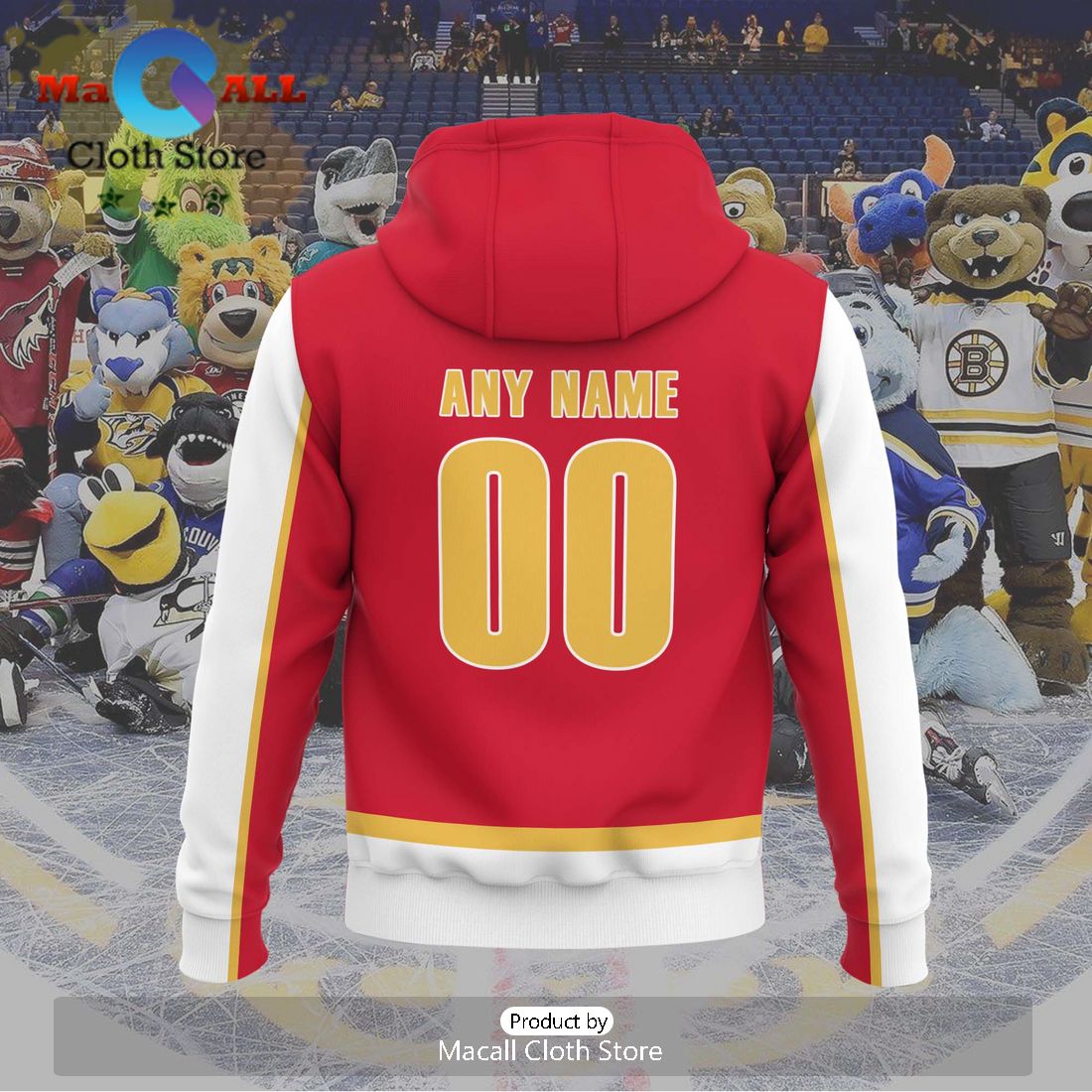 Personalized AHL Calgary Wranglers Men’s and Women Red Hoodie