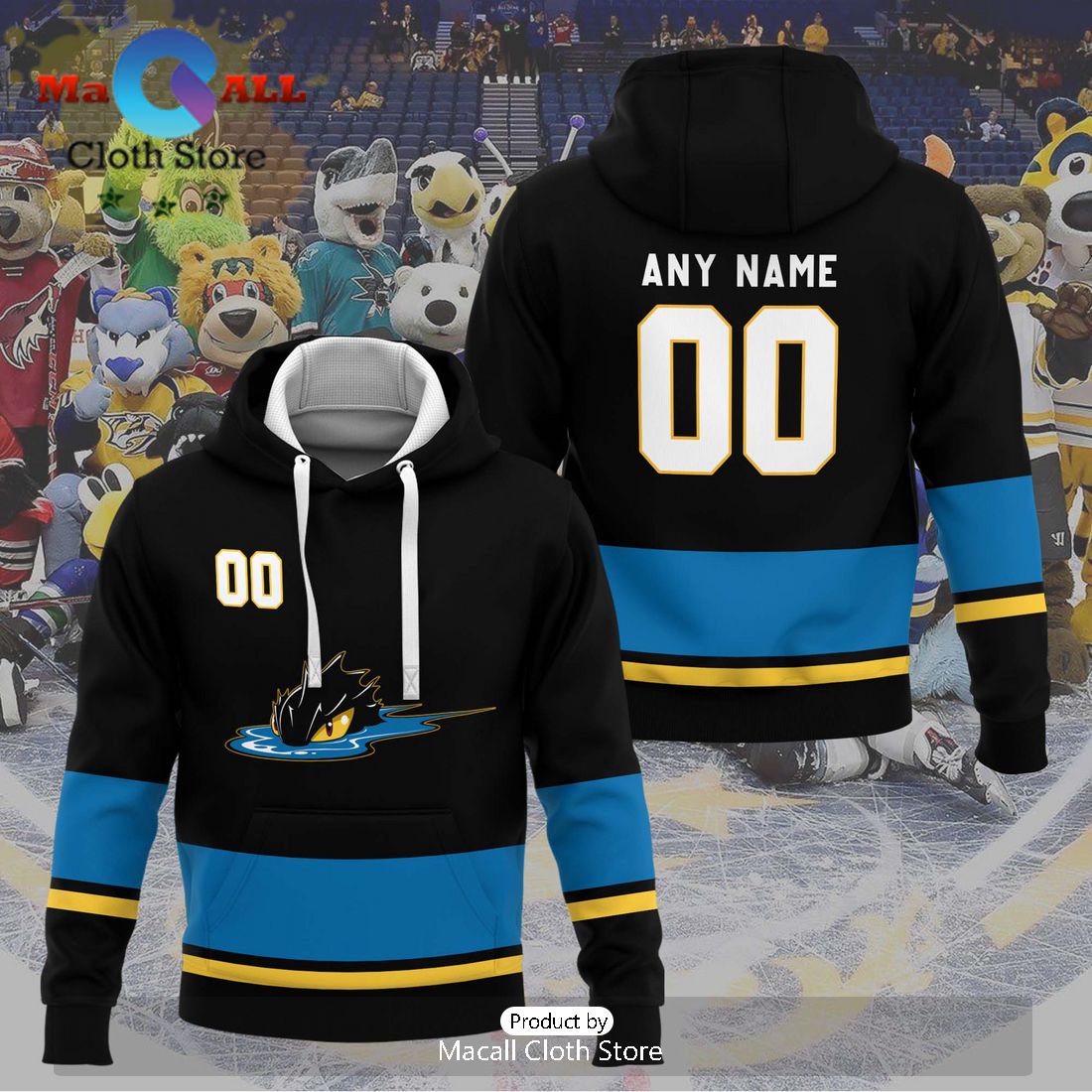 Personalized AHL Cleveland Monsters Men’s and Women Mix Hoodie