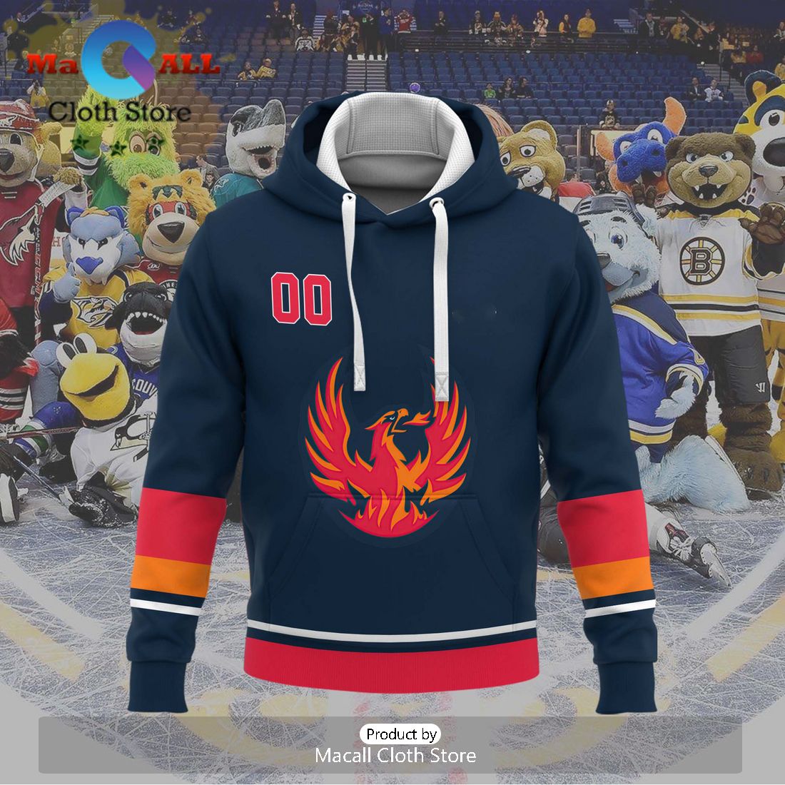 Personalized AHL Coachella Valley Firebirds Men’s and Women Navy Hoodie