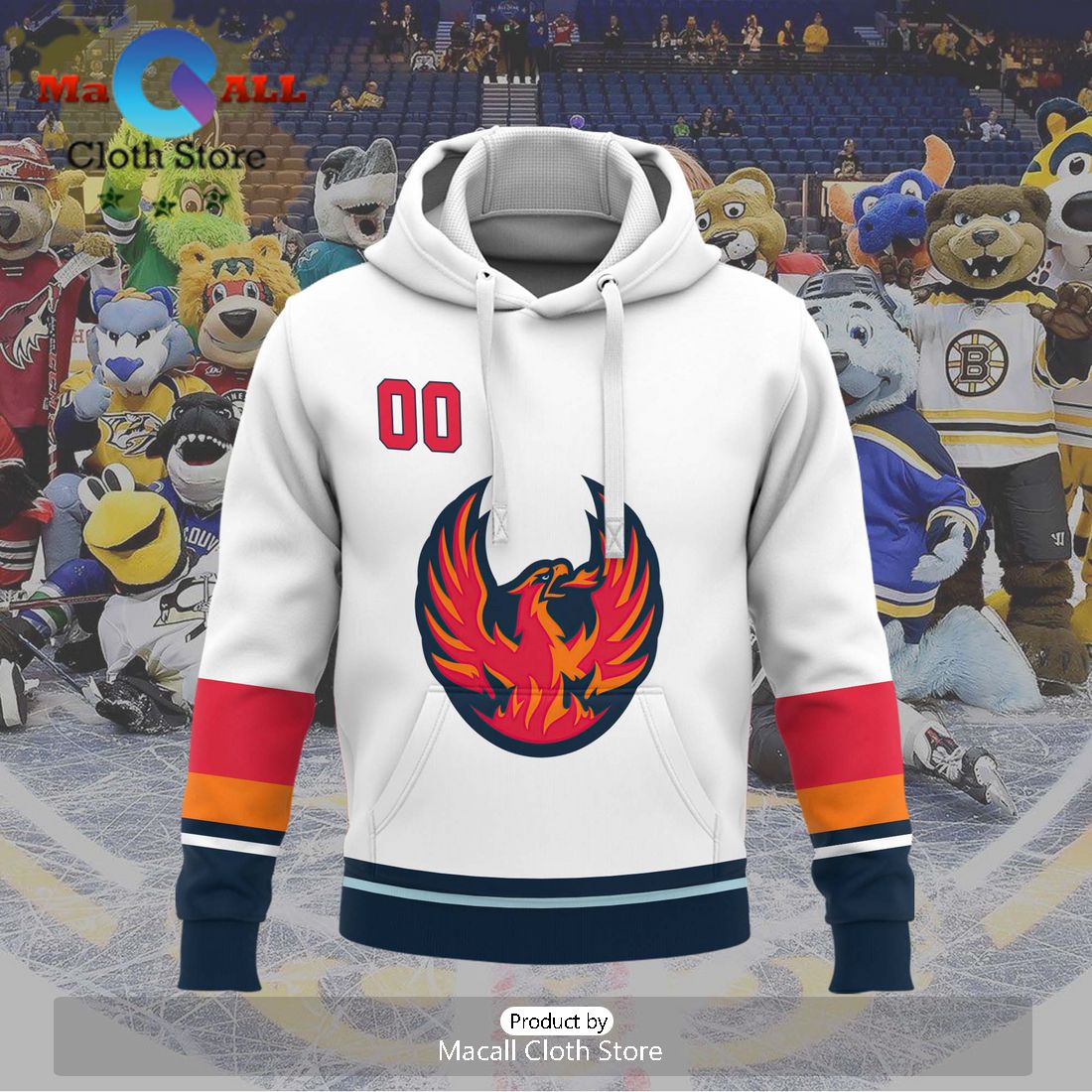 Personalized AHL Coachella Valley Firebirds Men’s and Women White Hoodie
