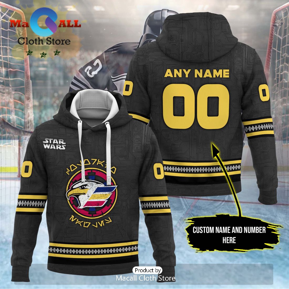 Personalized AHL Colorado Eagles Men’s and Women Black Hoodie