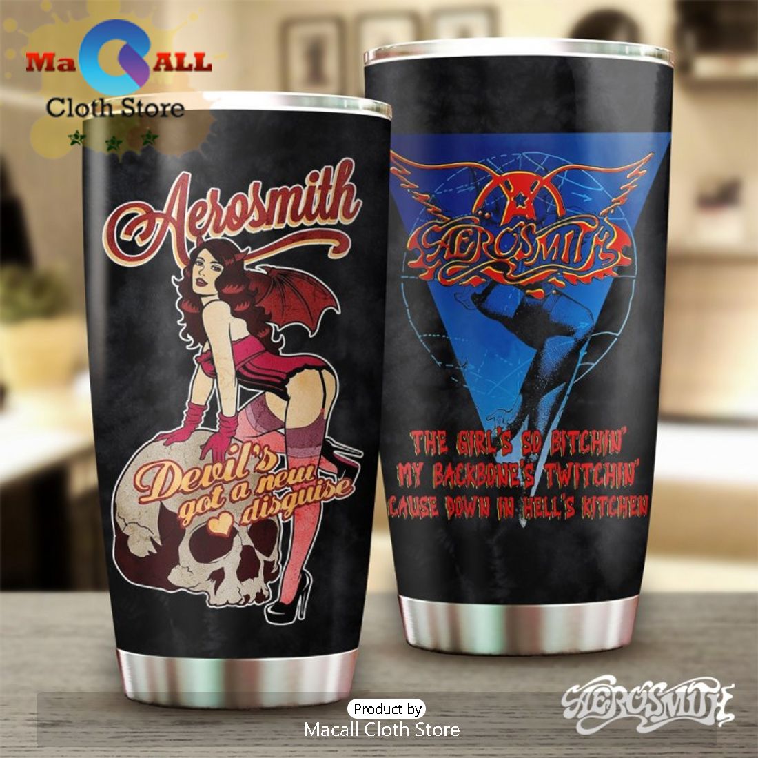 Aerosmith Sexy Dance Black Tumbler Cup