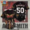Aerosmith 50 Years Anniversary Black Baseball Jersey