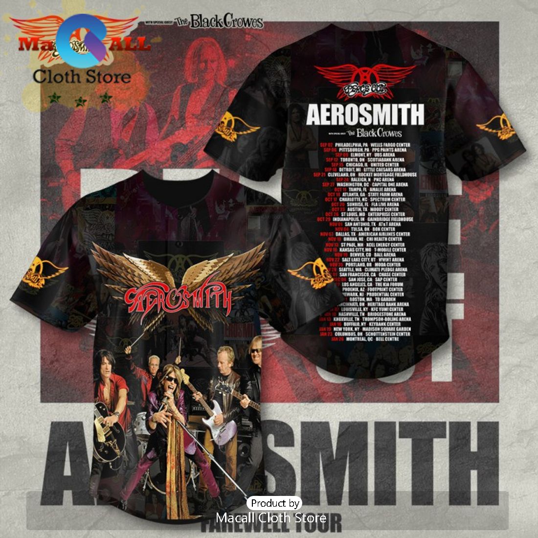 The Best Music Band Aerosmith Baseball Jersey