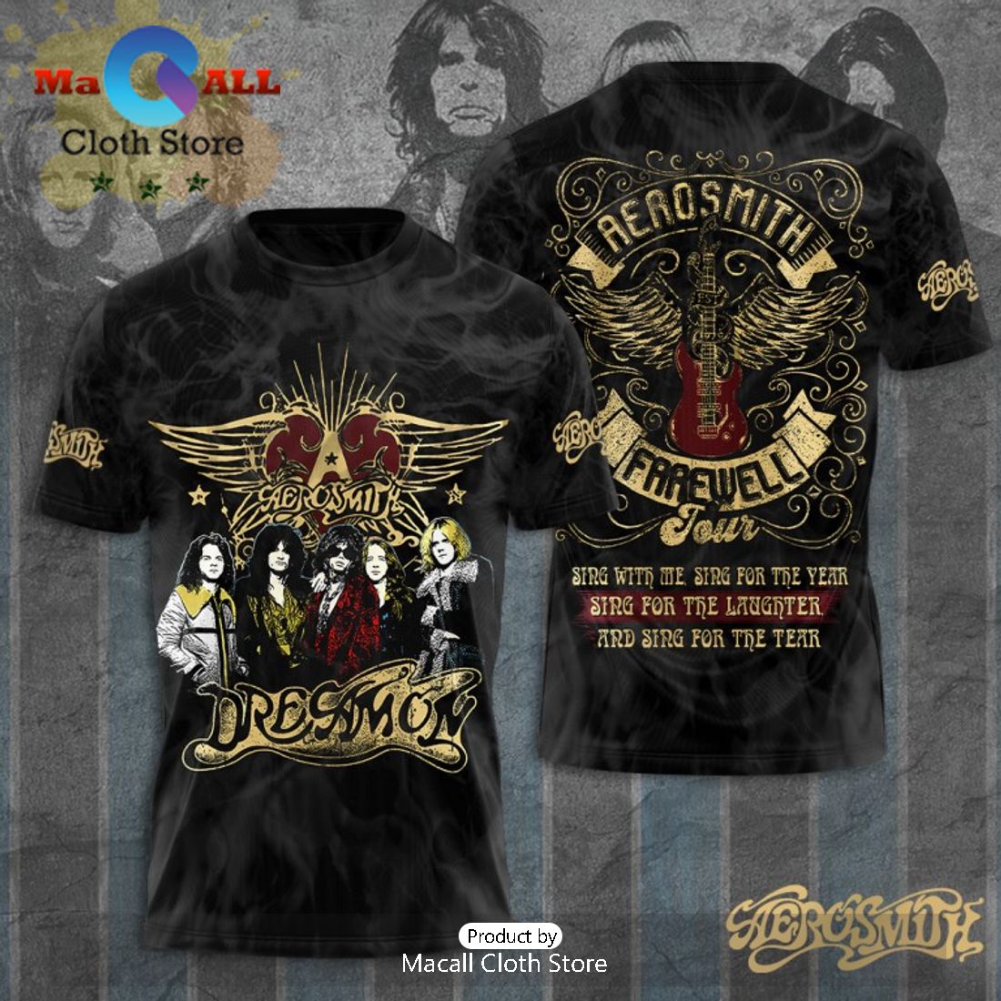 Aerosmith 3D Apparel Black Hoodie