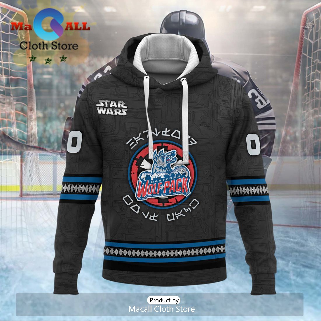 Personalized AHL Hartford Wolf Pack 2024 Black Hoodie