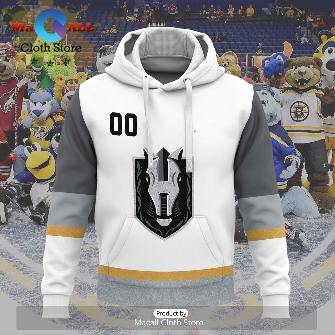Personalized AHL Henderson Silver Knights 2024 White Hoodie