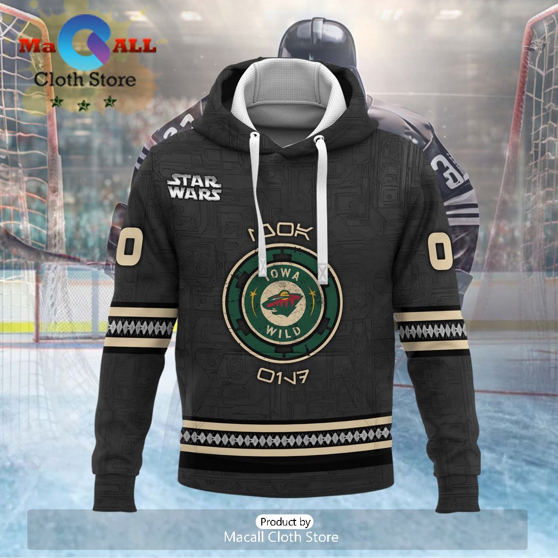Personalized AHL Iowa Wild 2024 Black Hoodie